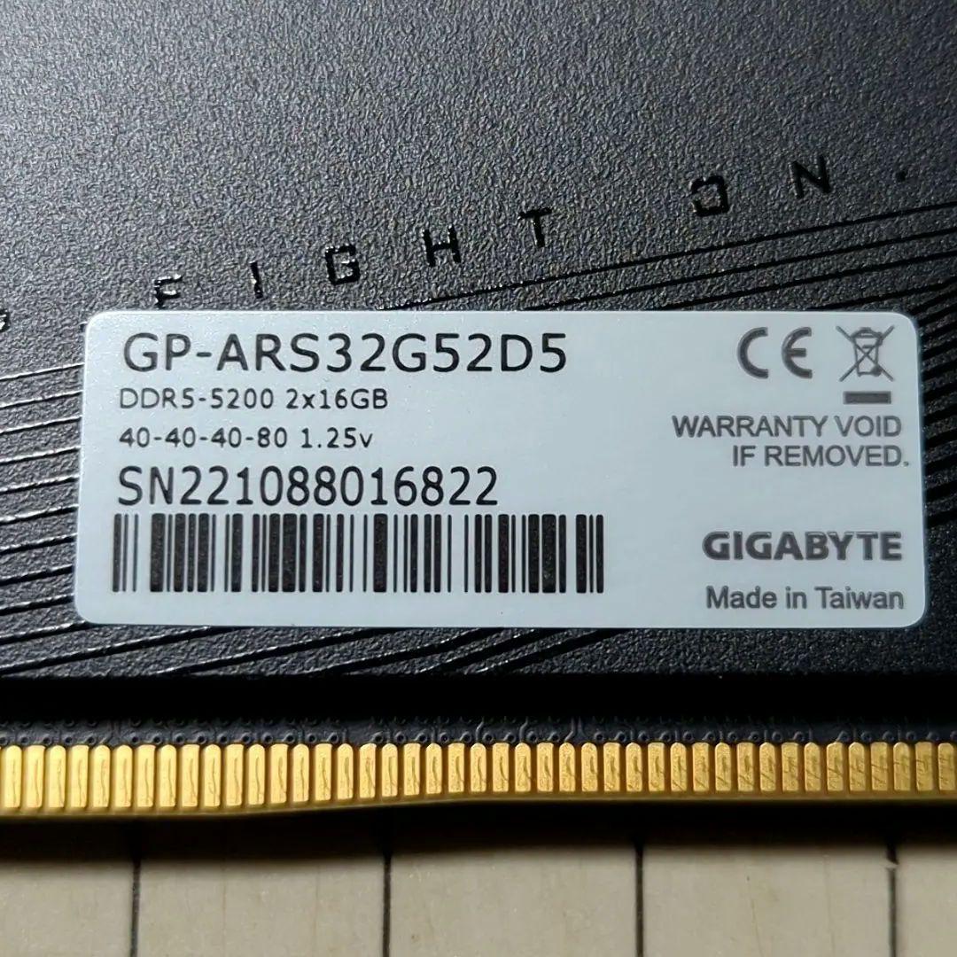 メモリー AORUS DDR5 5200MHz 32GB (2x16GB)