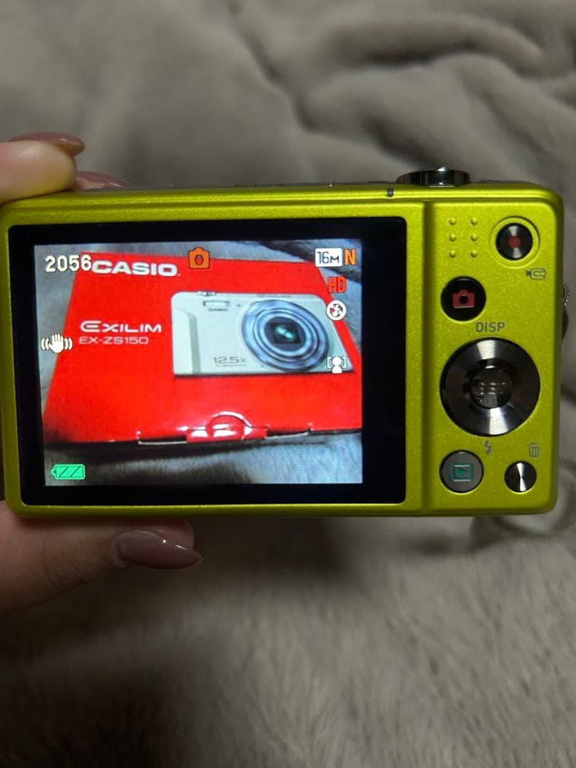 美品 デジカメ CASIO EX-ZS150 グリーン 12.5倍ズーム