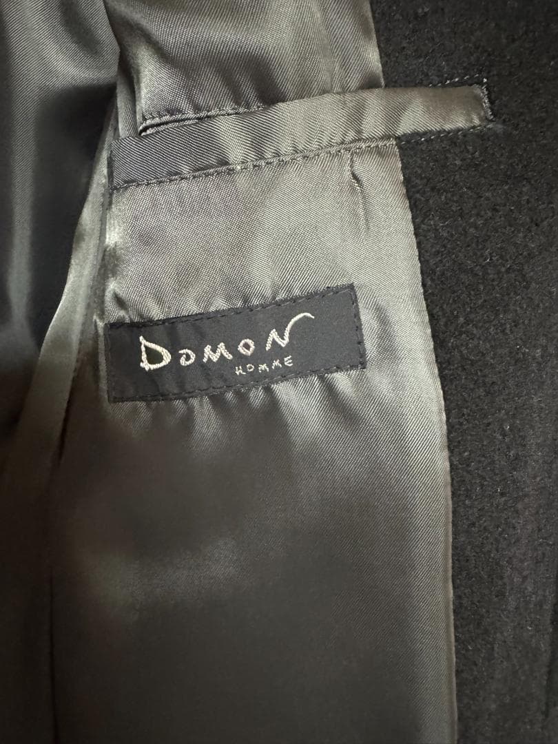 DOMON ブラック ウールロングコート