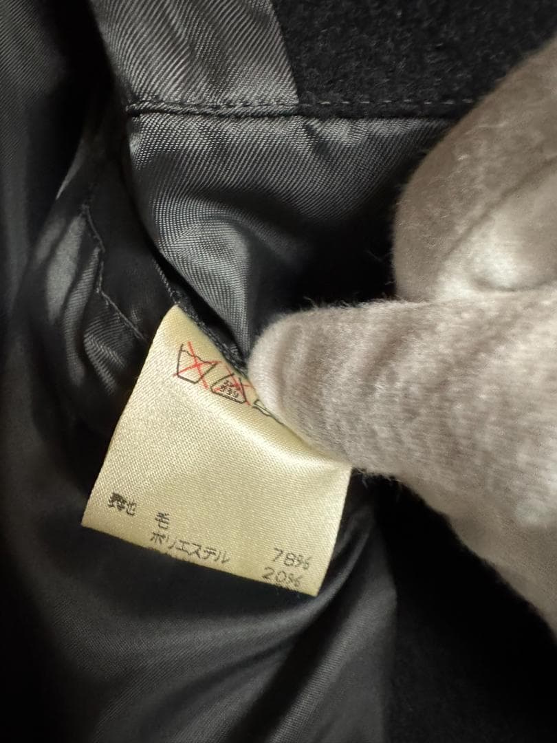 DOMON ブラック ウールロングコート