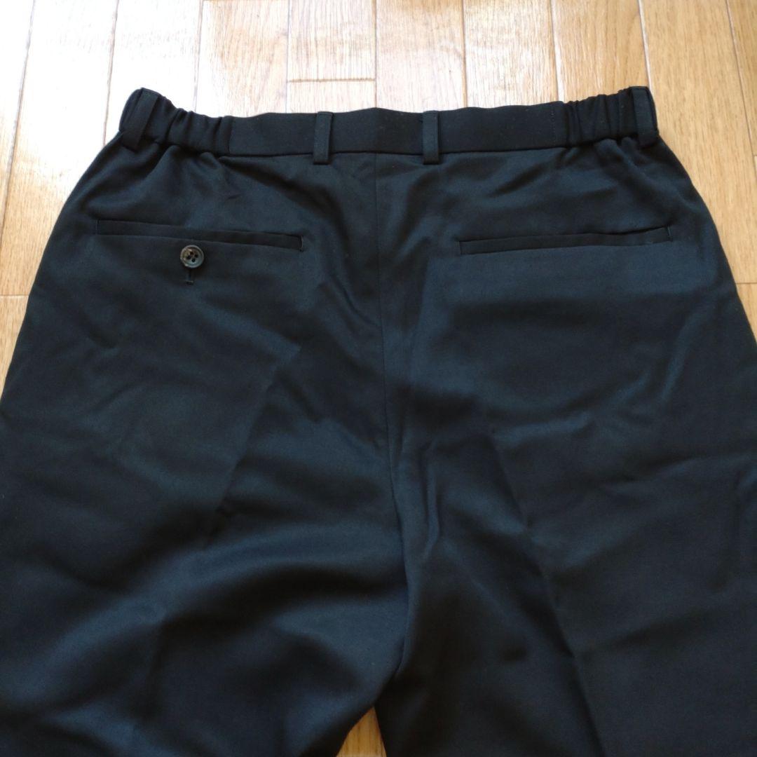 JiTan もりすん 秋冬ver尾州ウールスラックス ブラック S 裾上げ済み