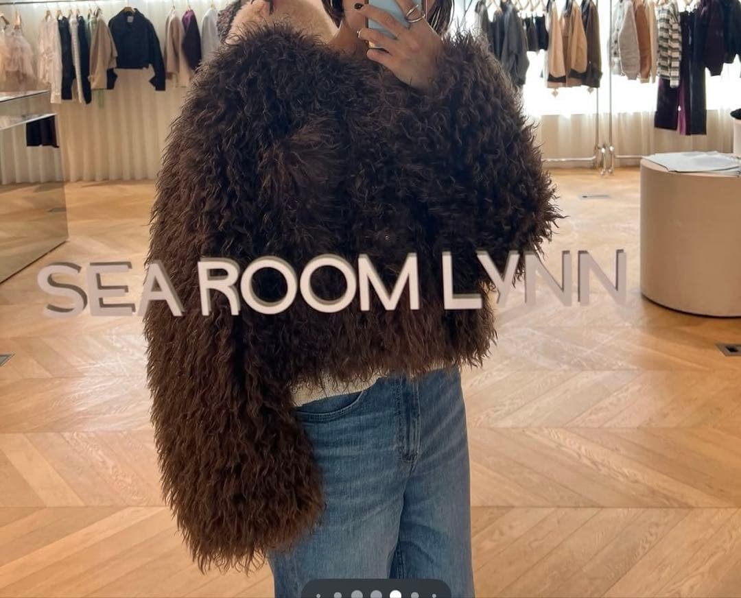新品　sea room lynn Cloud furノーカラーcoat