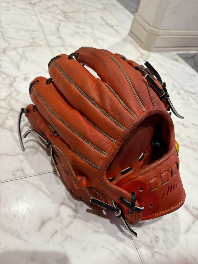 N*1様 Mizuno Pro 硬式野球グローブ オレンジ