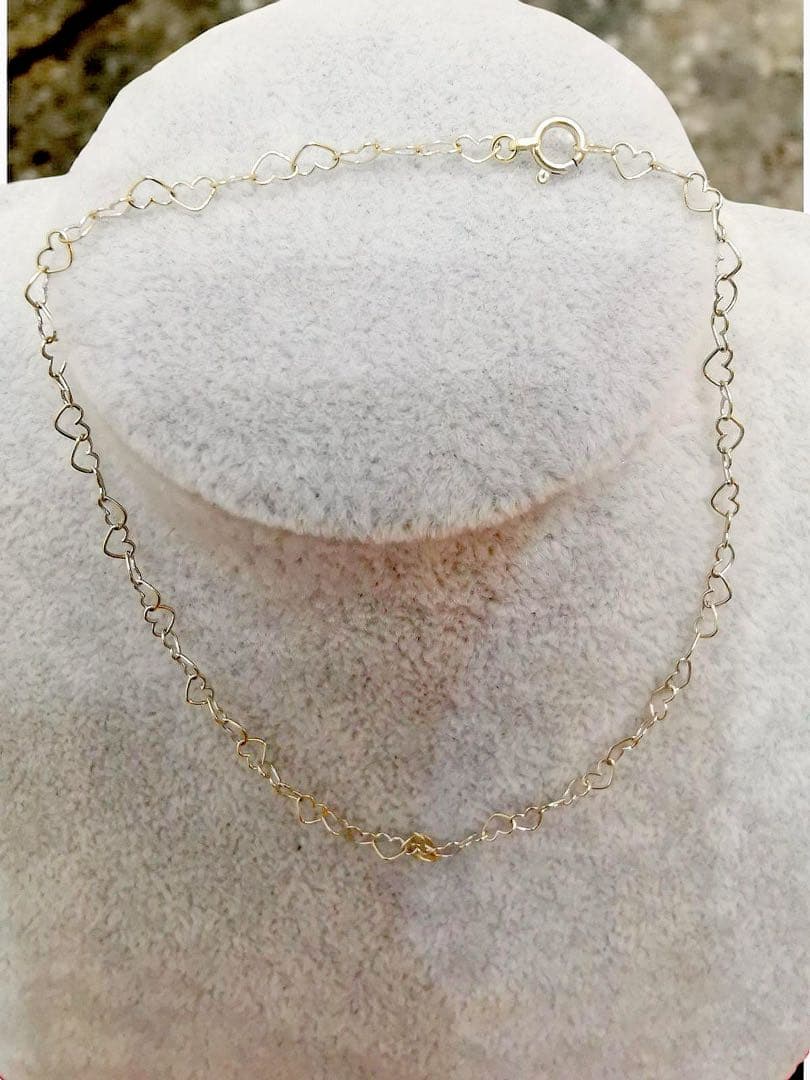 K18WGハートデザインアンクレット