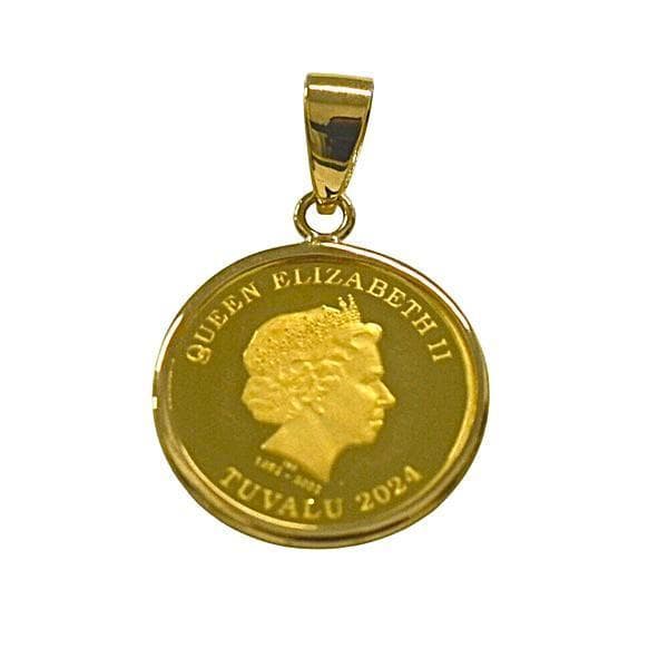 【24金×18金】999ゴールド 猫デザイン金 ネックレスペンダント チャーム