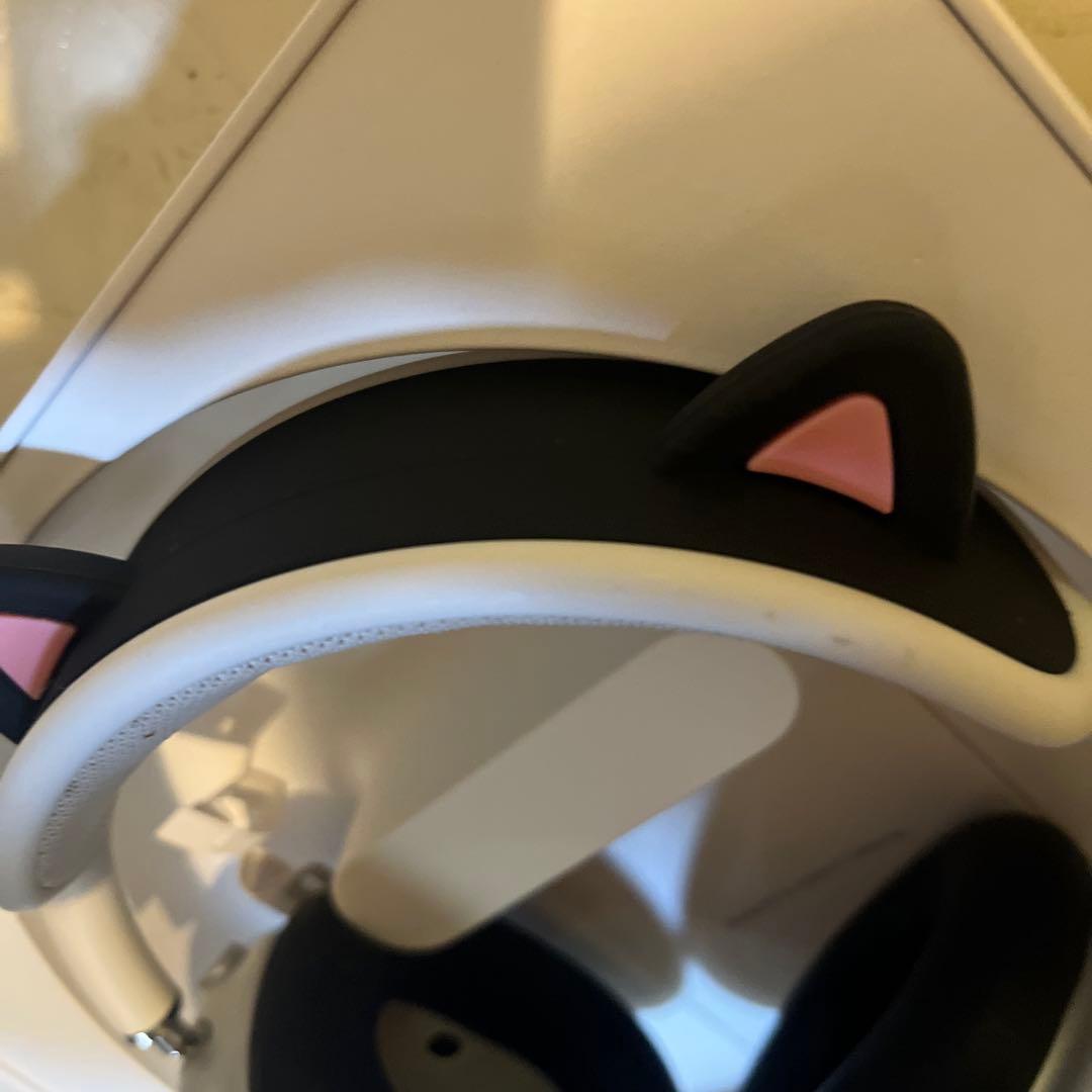 APPLE Airpods MAX 本体シルバー正規品美品本物猫耳操作確認済即発