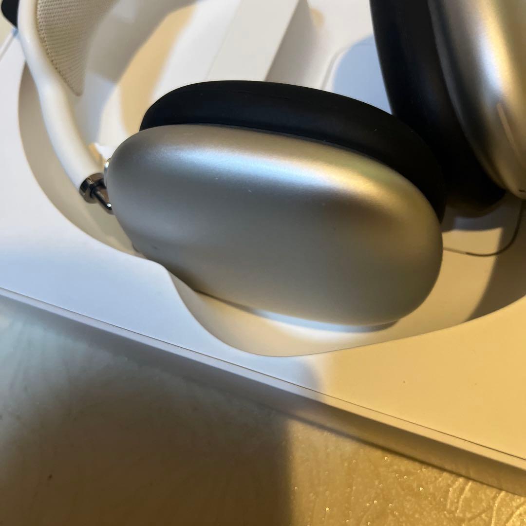 APPLE Airpods MAX 本体シルバー正規品美品本物猫耳操作確認済即発