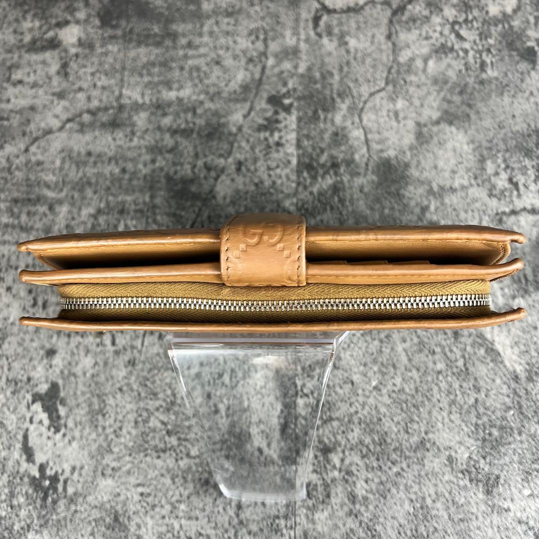 GUCCI シマレザー GG柄 長財布 インターロッキングチャーム