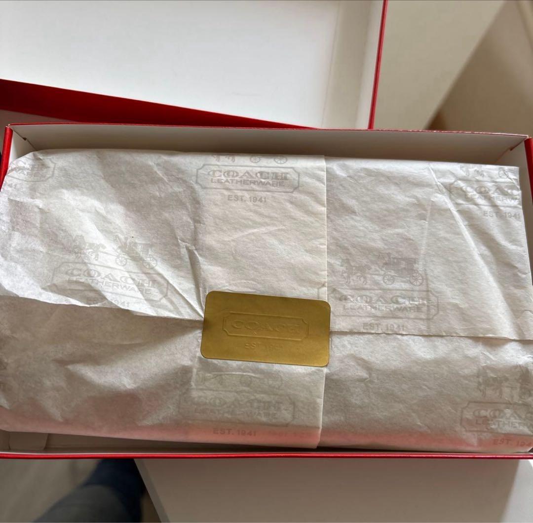 COACH 花柄 長財布 ホワイト ピンク