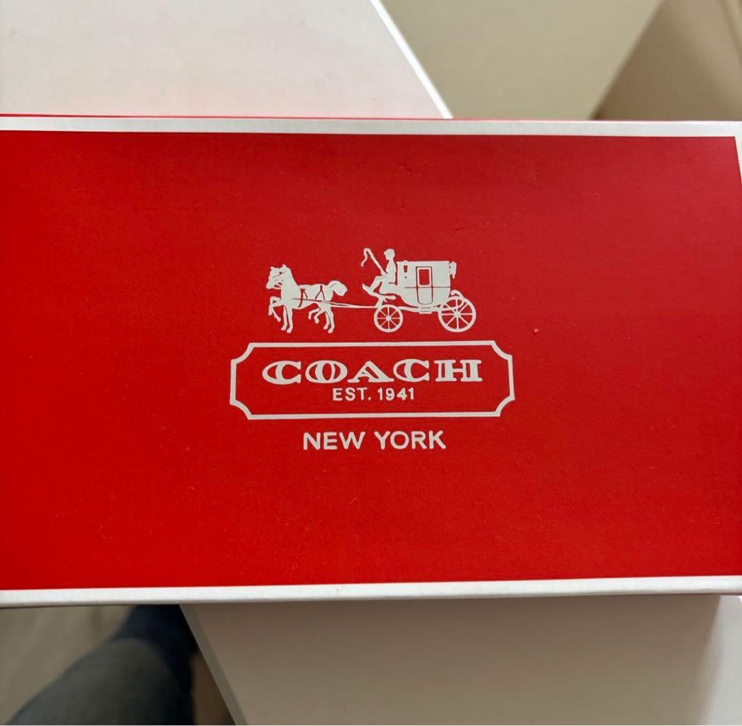 COACH 花柄 長財布 ホワイト ピンク