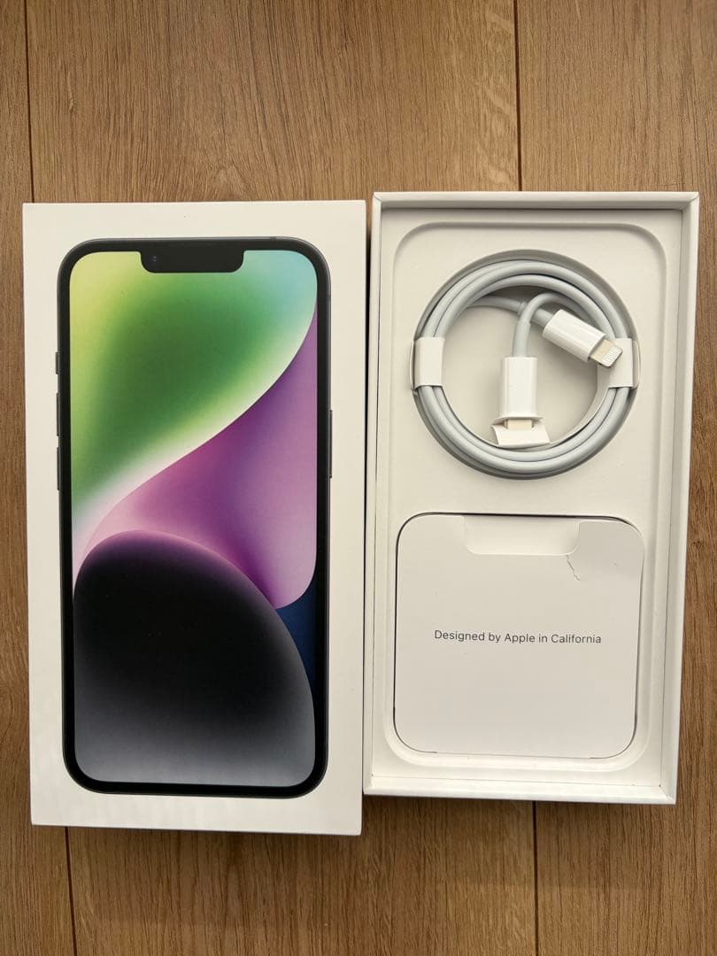 か*る様 Apple iPhone 14 ブラック 128GB 本体 箱、充電ケ