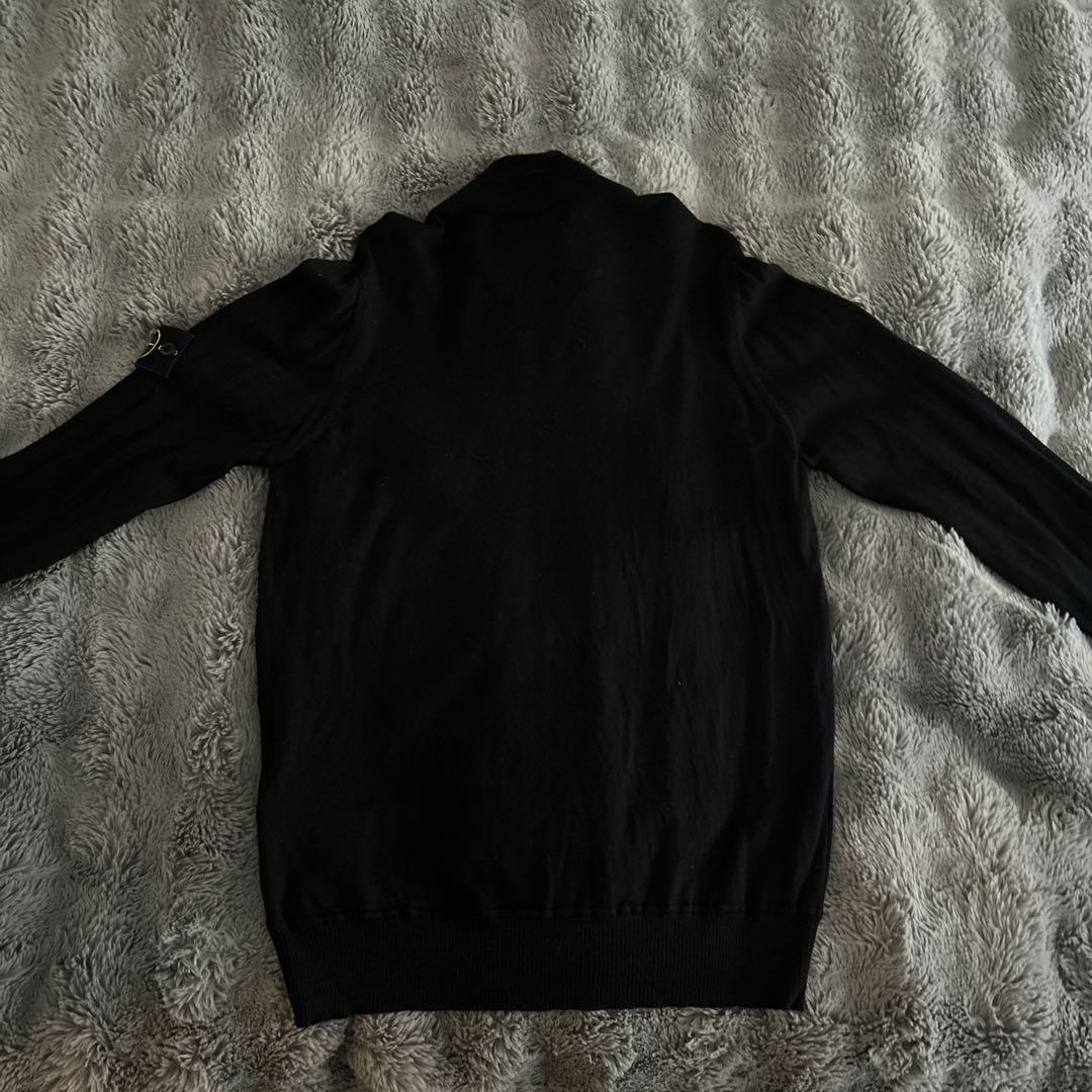 Stone  ブラック ハーフジップ ニットセーター XL