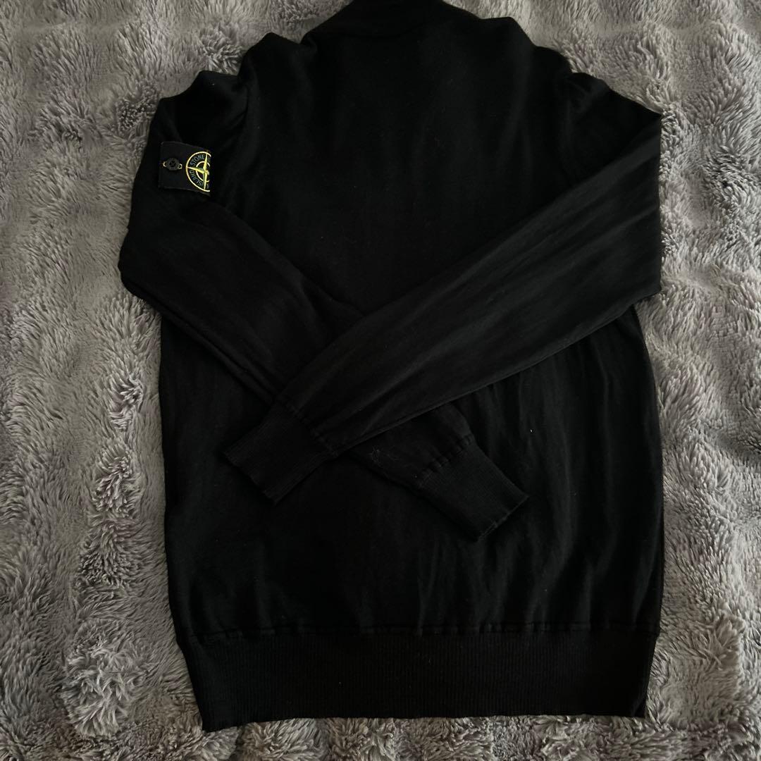Stone  ブラック ハーフジップ ニットセーター XL