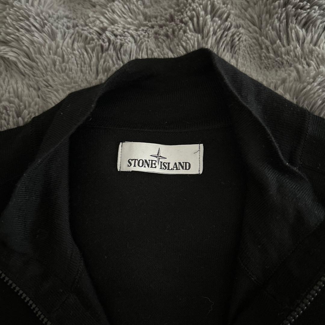 Stone  ブラック ハーフジップ ニットセーター XL
