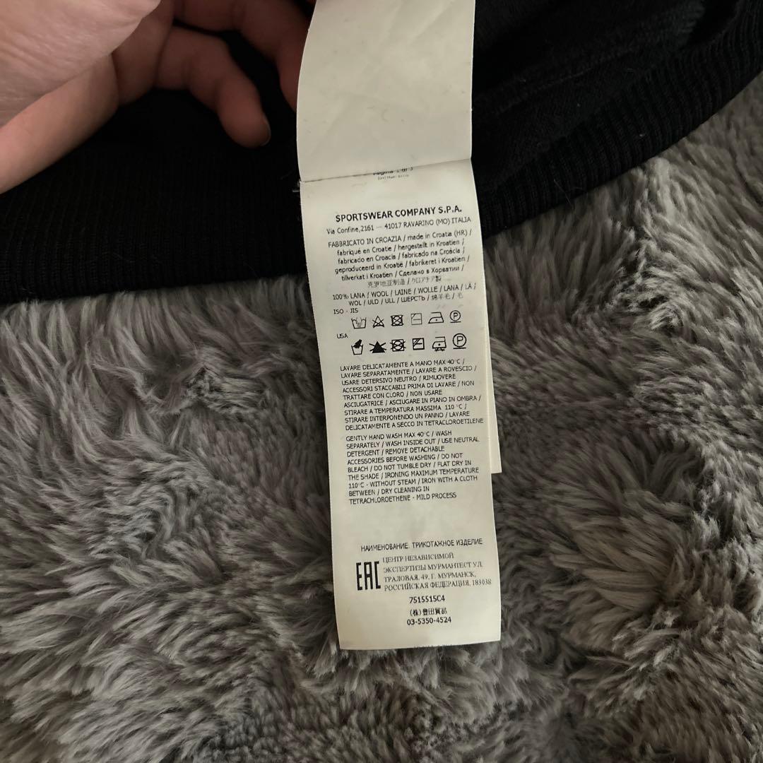 Stone  ブラック ハーフジップ ニットセーター XL