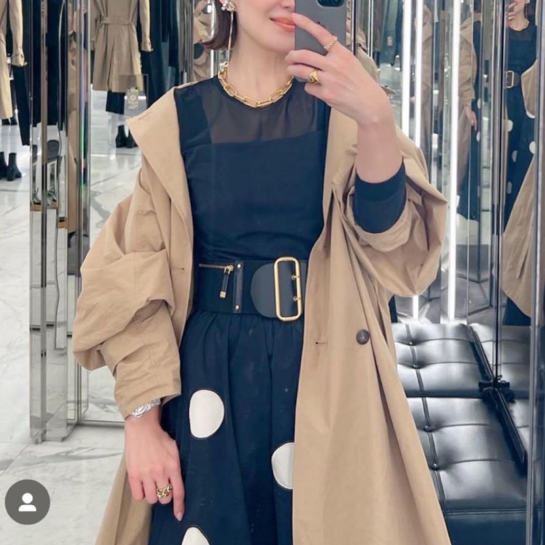 イデアルーチェ　シアーカットソー　ブラック