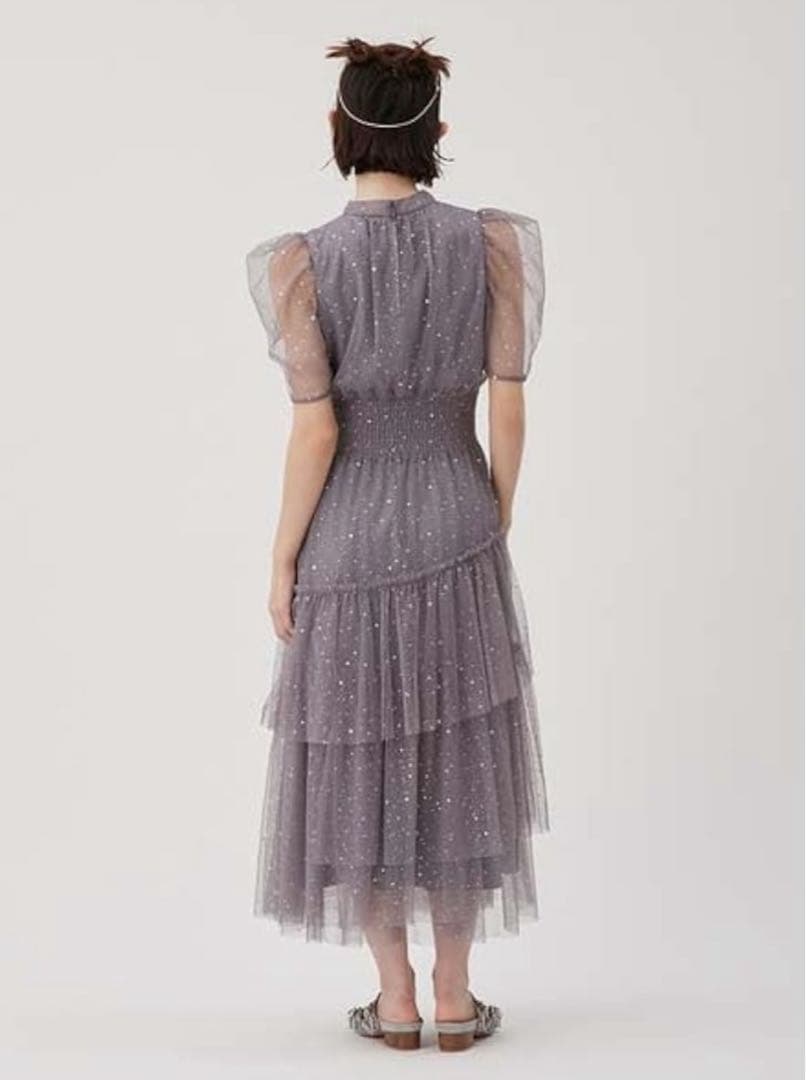 【最終値下げ】FurFurハーフスリーブラメチュールドレス