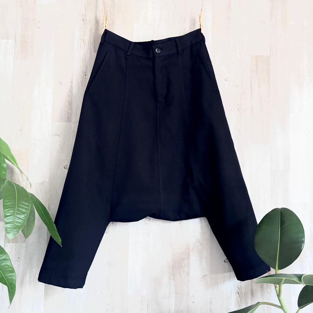 ブラック コムデギャルソン サルエルパンツ　日本製　薄手