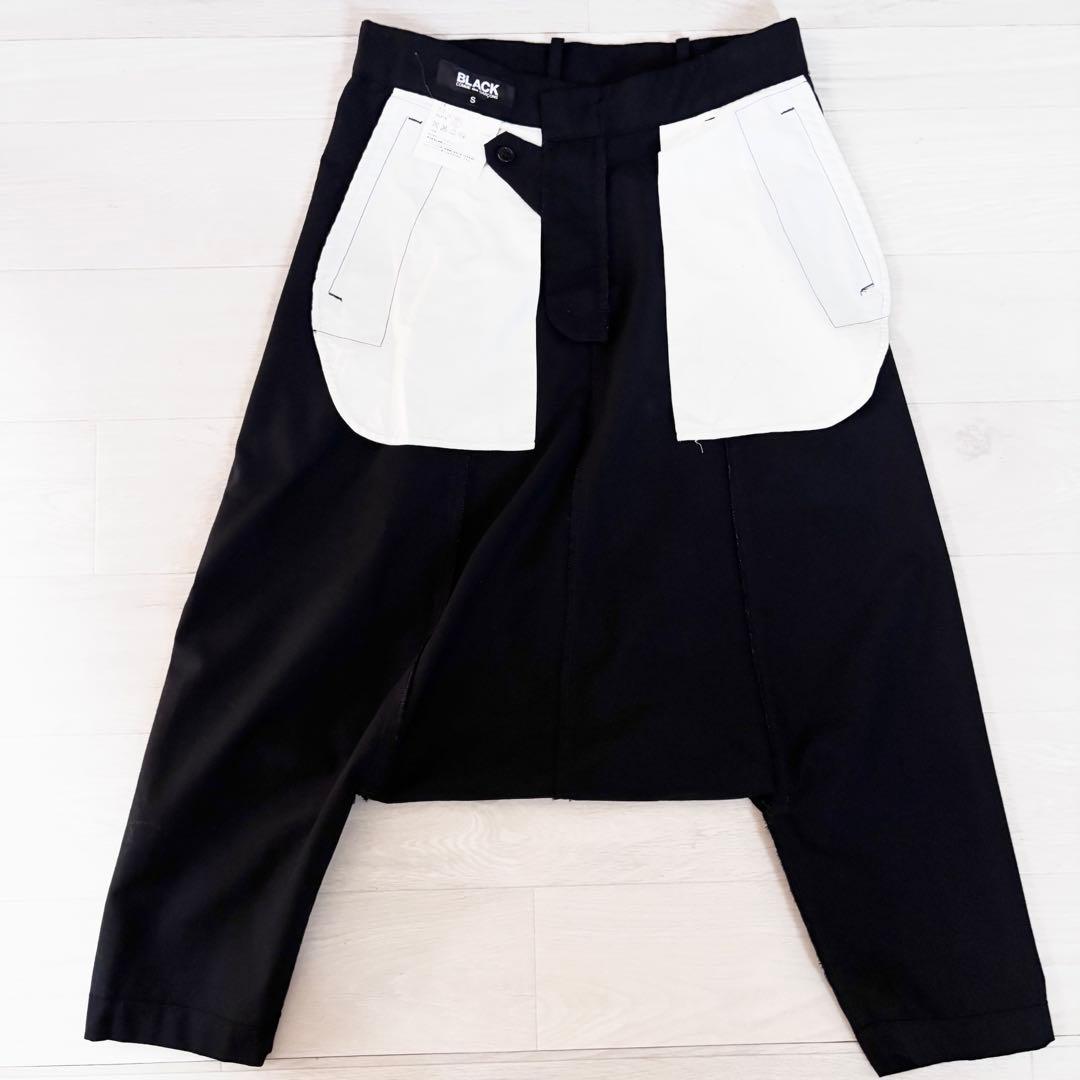 ブラック コムデギャルソン サルエルパンツ　日本製　薄手