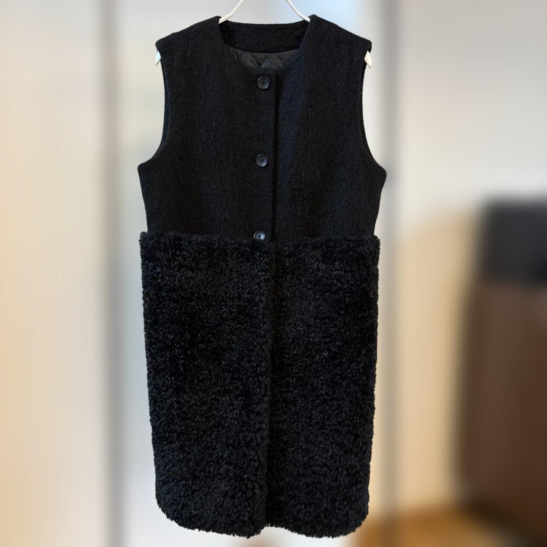 Gypsohila Wool Mohair Teddy Vest 黒freee