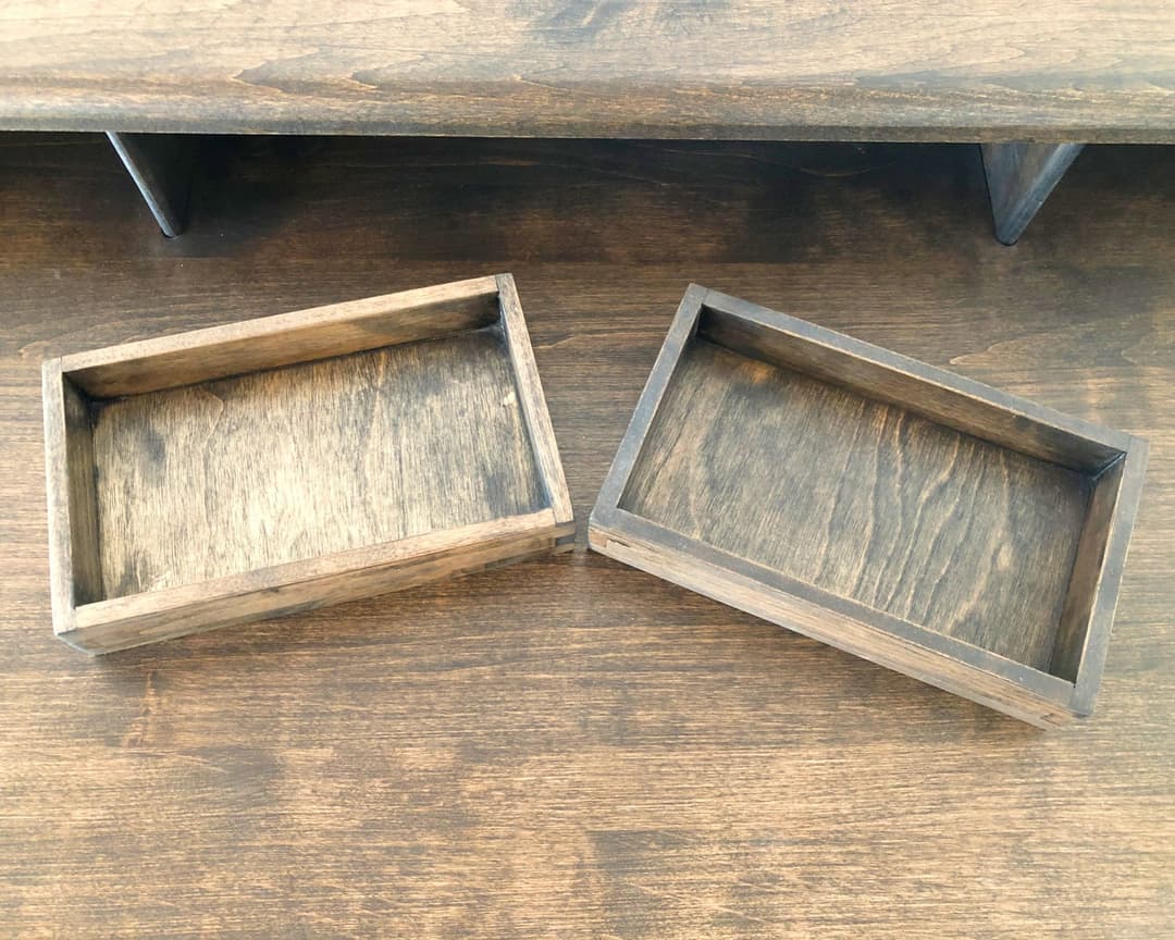 引き出し付き　木製ライティングデスク