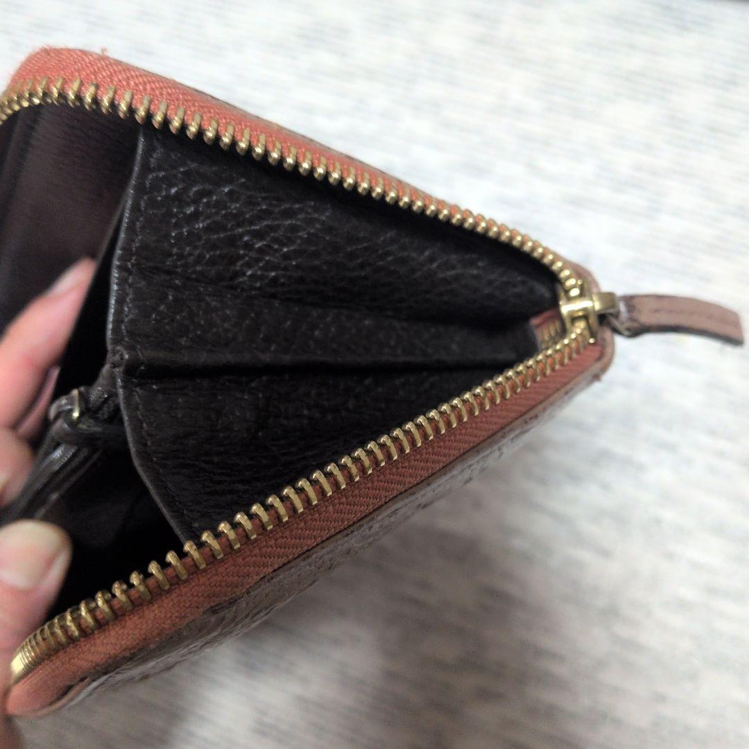 GUCCI ピンクベージュレザー GGパターン 長財布　L字チャック
