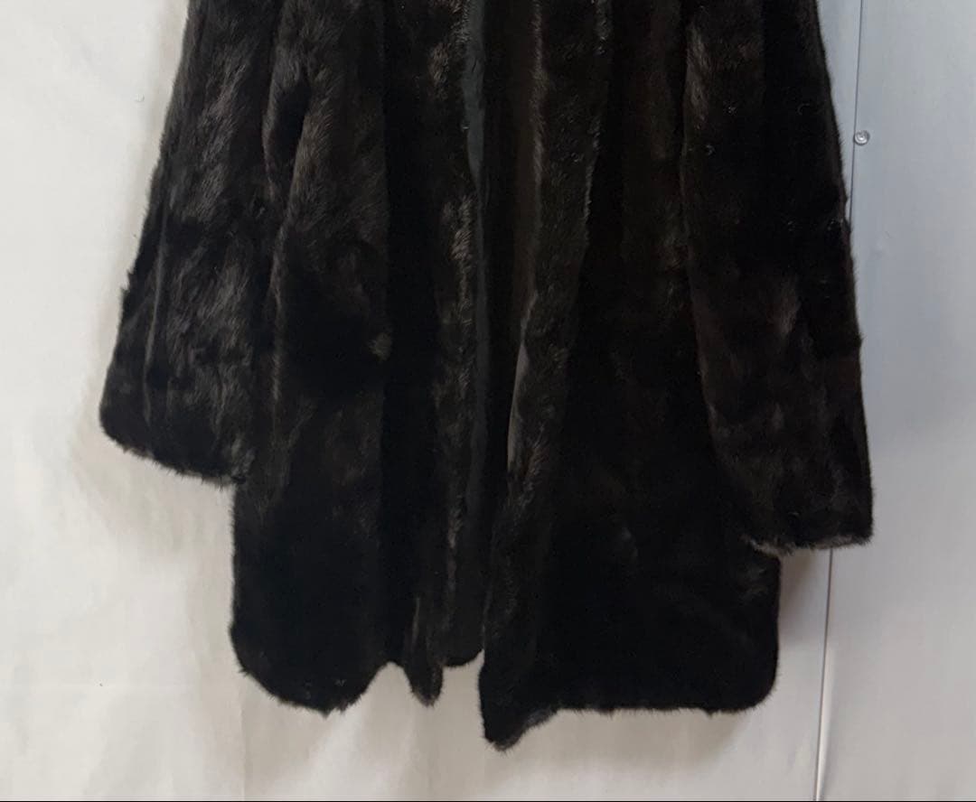 超極厚　SAGAMINK 銀サガ　リアルファーコート　黒　大きいサイズ 15