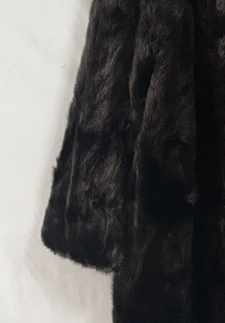 超極厚　SAGAMINK 銀サガ　リアルファーコート　黒　大きいサイズ 15