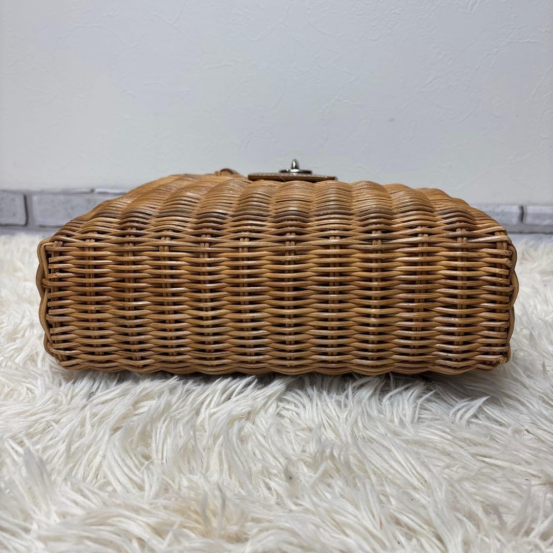 極美品☆【バーバリー　ブルーレーベル】カゴ　バッグ　ノバチェック　レザー