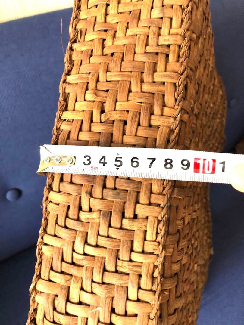 山葡萄 カゴバッグ ハンドバッグ　かご　ヴィンテージ　ダークブラウン　２点セット