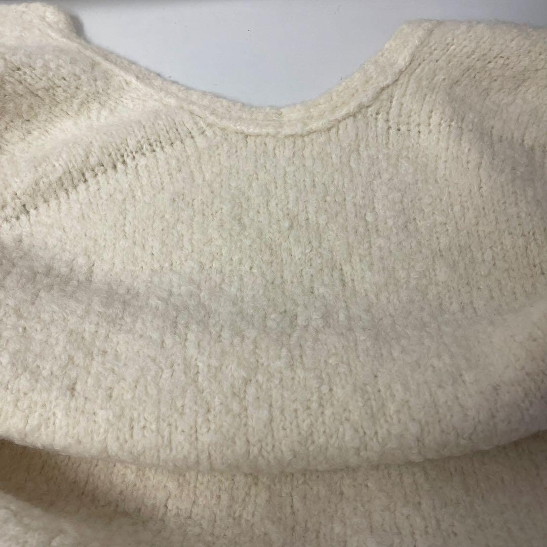 drawerドゥロワー★アルパカ・ウール☆白ジレ・ロングベスト