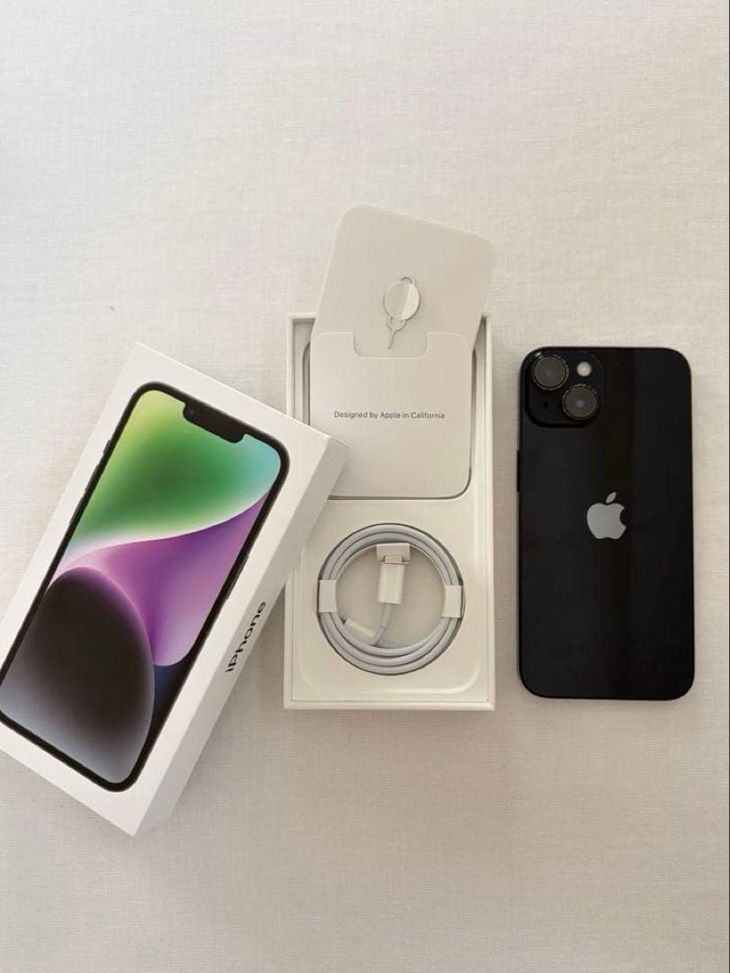 てつおさま⭐︎中古⭐︎iPhone 14 ミッドナイト（ブラック）128GB