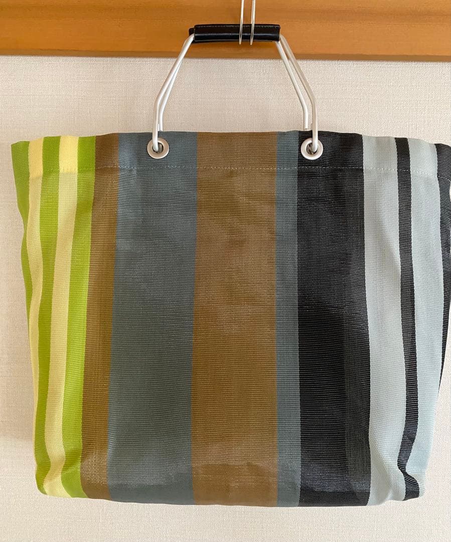 MARNI マルニ　ストライプ かごバッグ　エクリュ(ソフトベージュ)