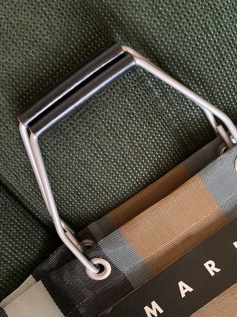 MARNI マルニ　ストライプ かごバッグ　エクリュ(ソフトベージュ)