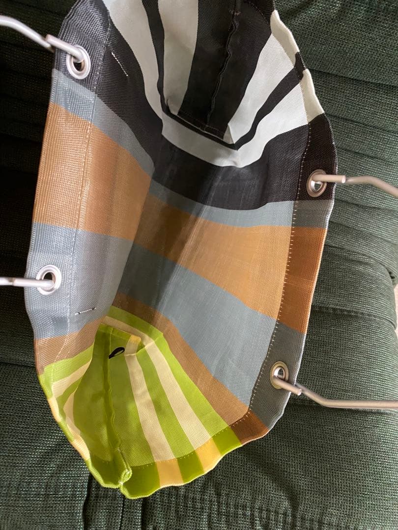 MARNI マルニ　ストライプ かごバッグ　エクリュ(ソフトベージュ)