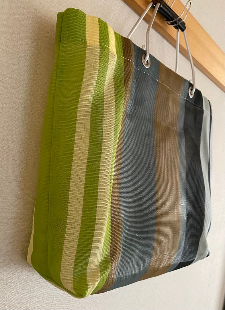 MARNI マルニ　ストライプ かごバッグ　エクリュ(ソフトベージュ)