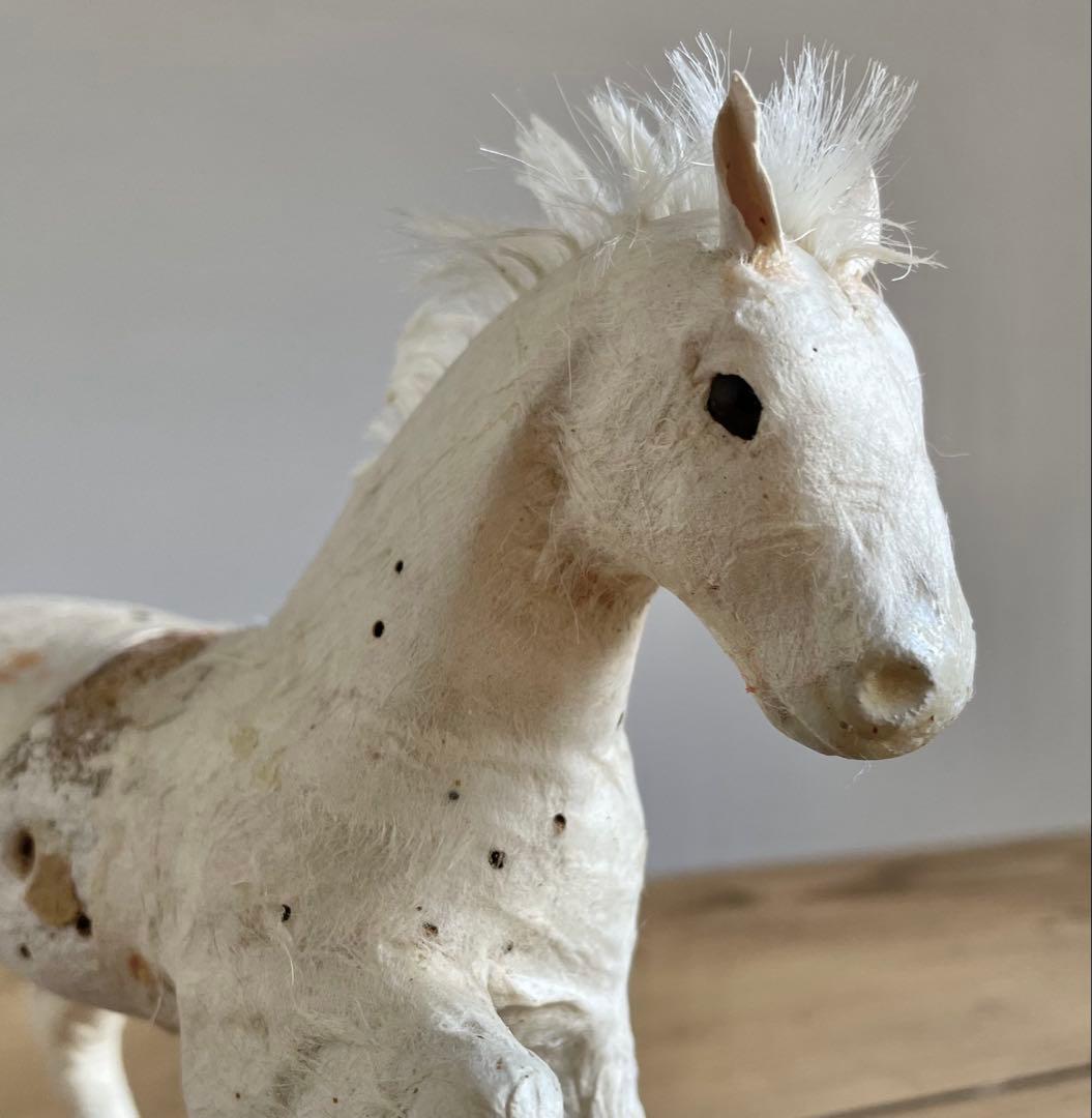 古い馬人形　レトロ　オブジェ