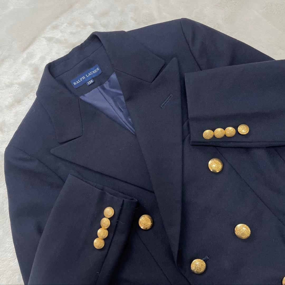 美品✨ラルフローレン130豪華4点フォーマルセットアップスーツ入学式　紺ブレザー