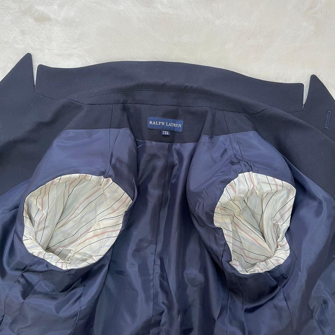 美品✨ラルフローレン130豪華4点フォーマルセットアップスーツ入学式　紺ブレザー