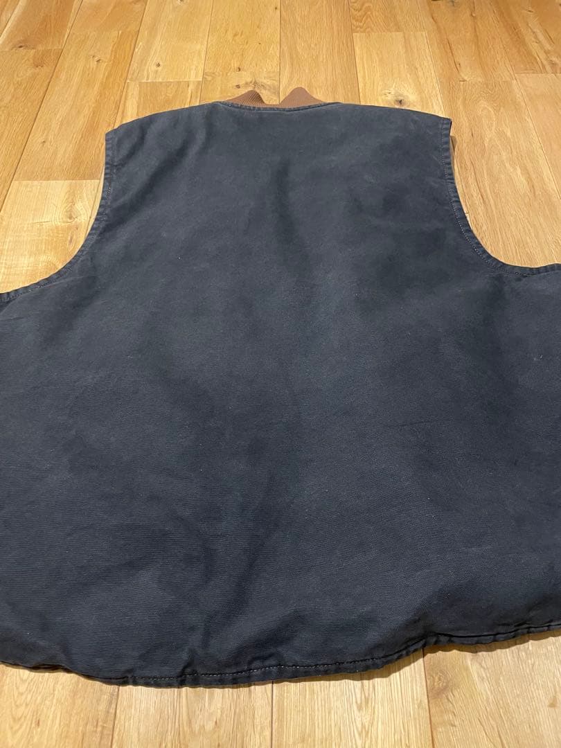 Carhartt ダック生地　ブラック ダウンベスト 2XL カーハート