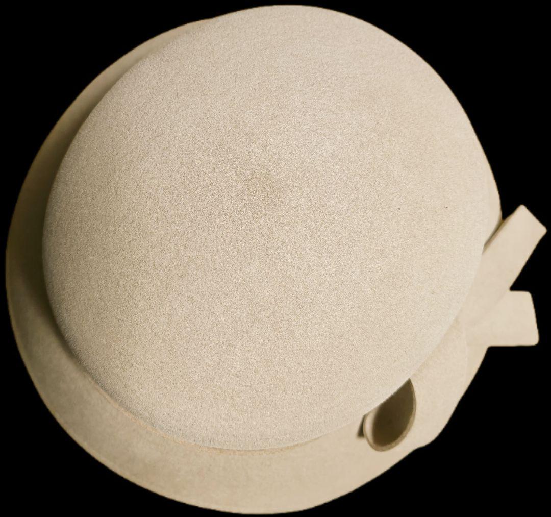 マキシン　リボン付きウールハット　ベージュ