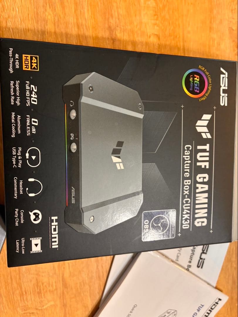 特価品　TUF GAMING capture Box-CU4K30 キャプチャー