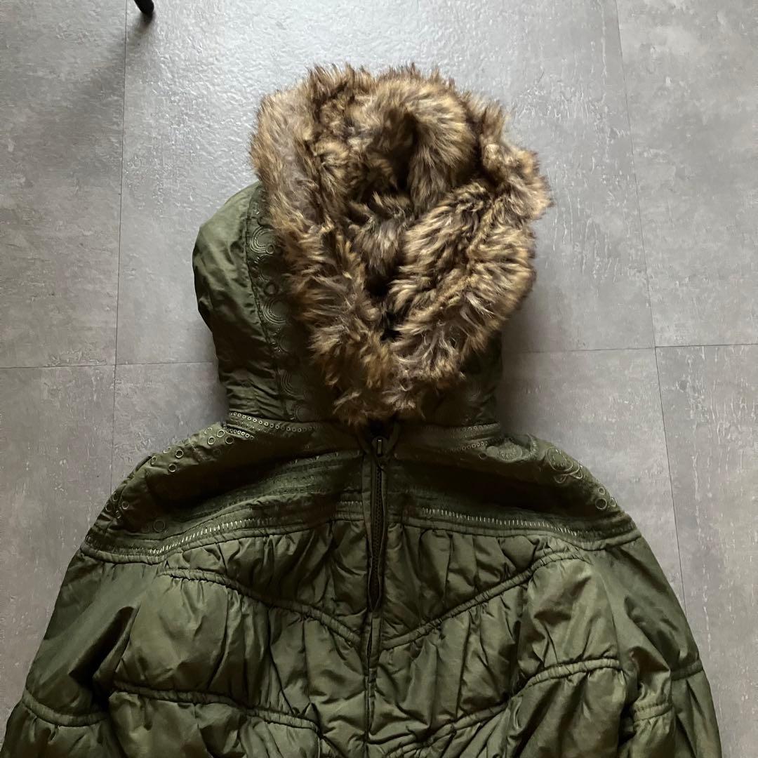 DIESEL ディーゼル 00s Y2K ファージャケット レディースXS 短丈