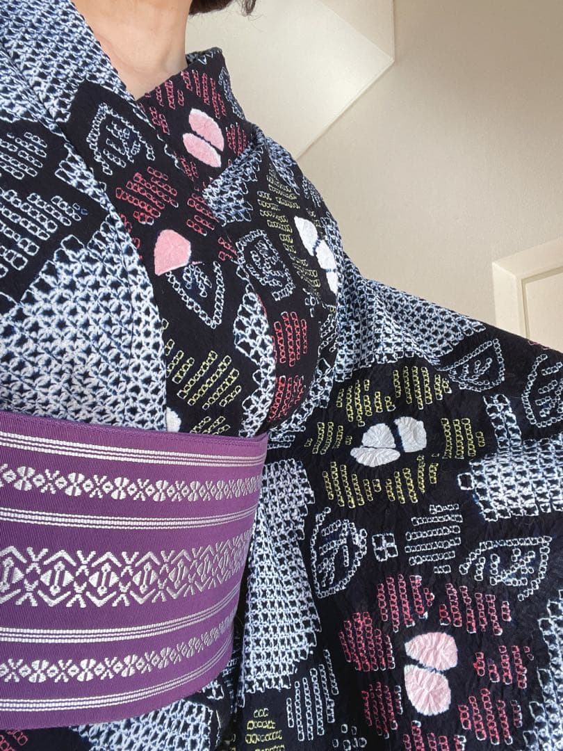 有松鳴海絞り　身丈150 　絞り浴衣 　最終お値下げ