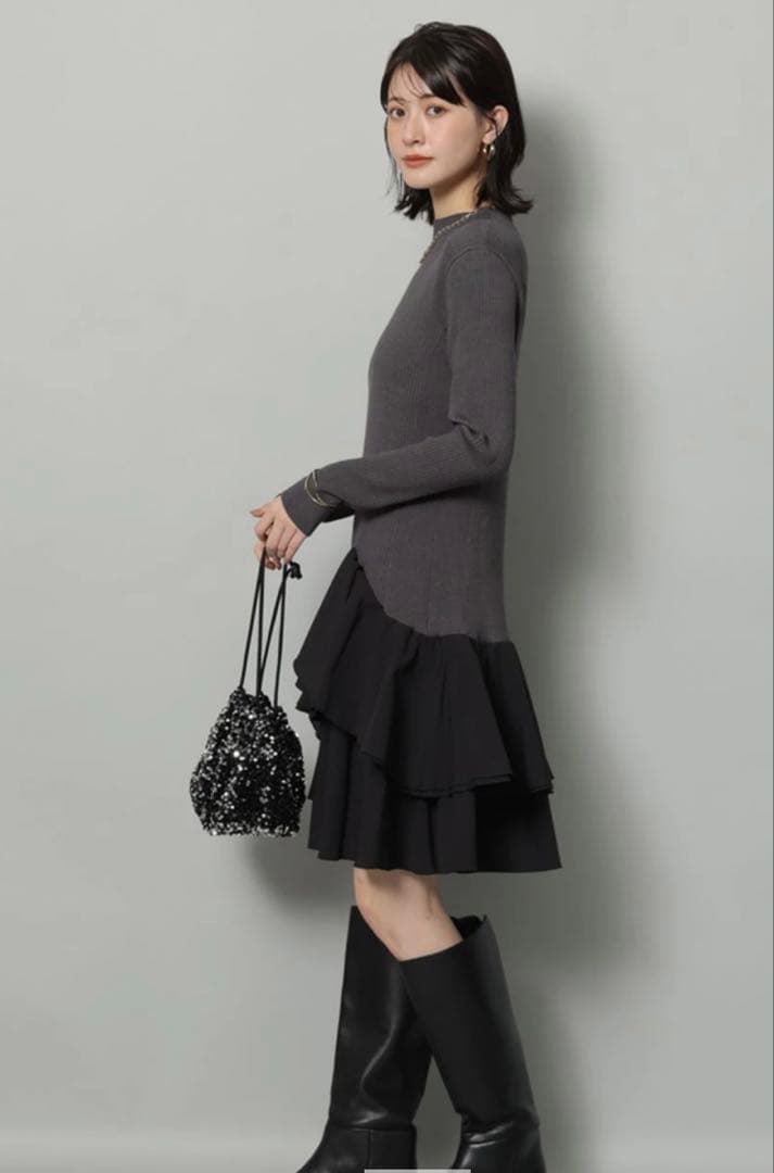 ＜店舗限定＞ タフタドッキングミニワンピース