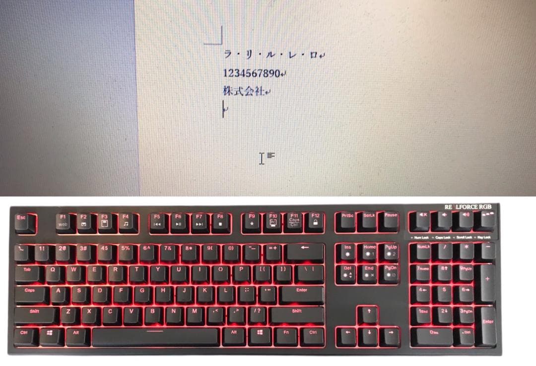 東プレ REALFORCE RGB US 108キーUSB英語配列 AEAX01