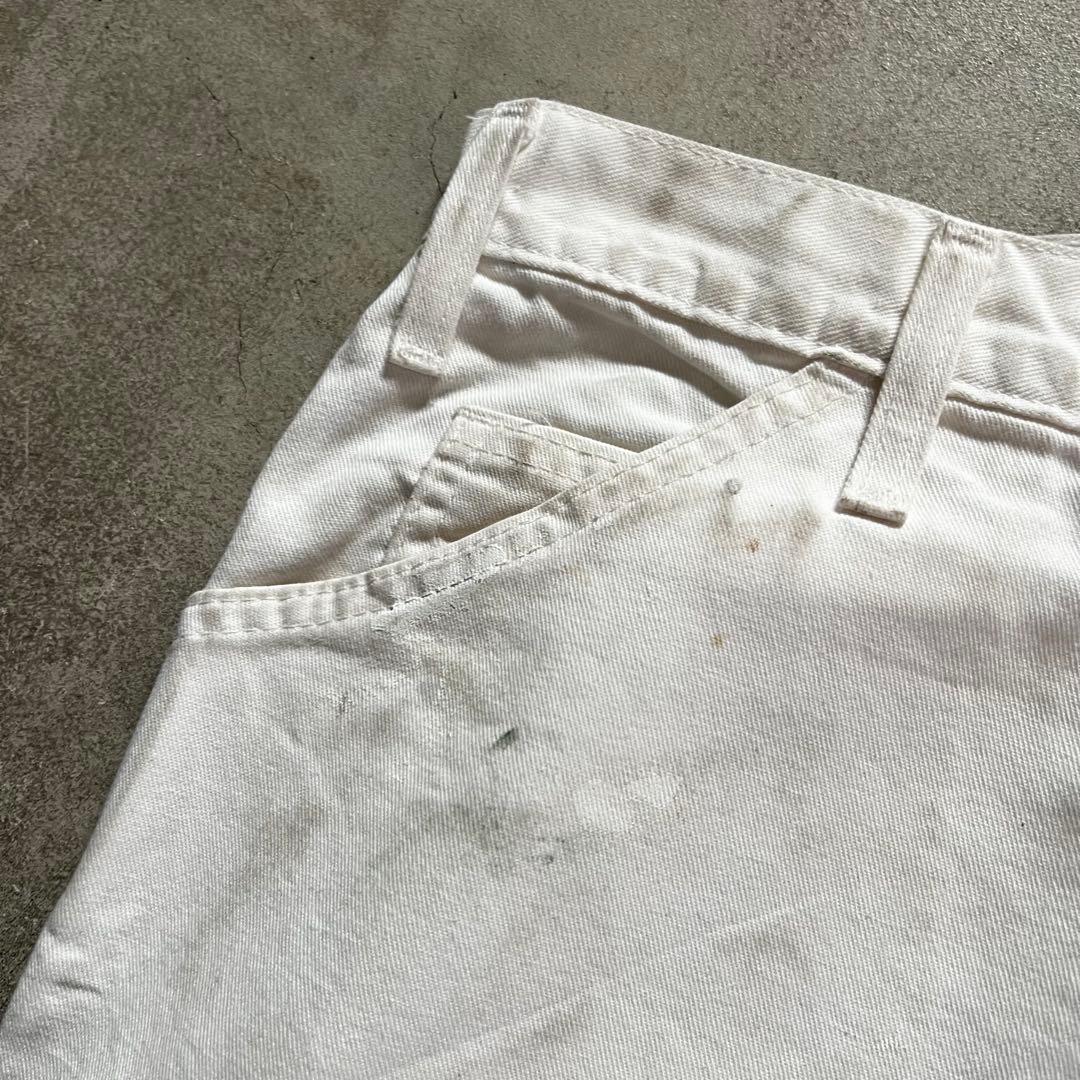 DICKIES ペンキ グランジ ホワイト ペインターパンツ W36