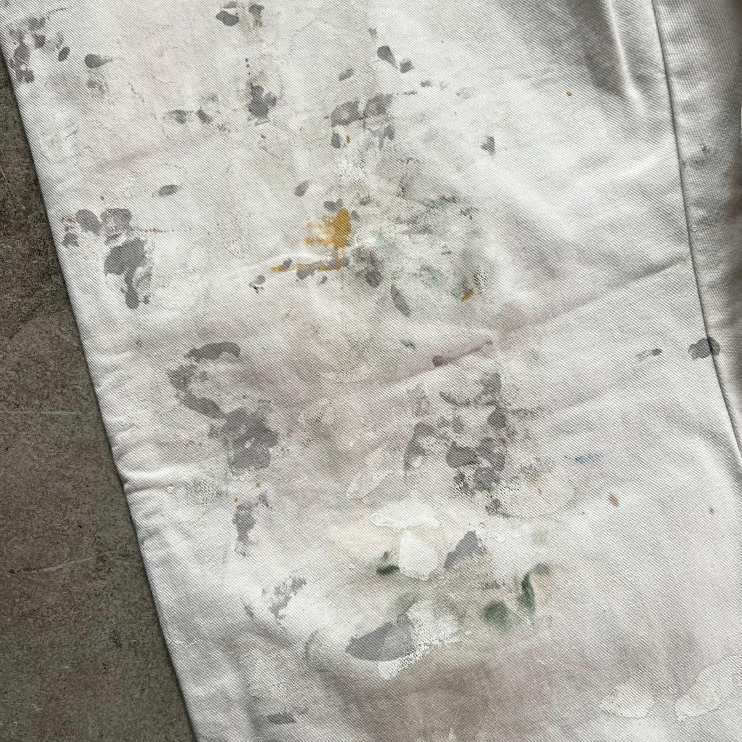 DICKIES ペンキ グランジ ホワイト ペインターパンツ W36