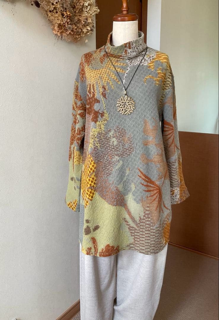 ヨーガンレール　ループインターシャプルオーバー　チュニック