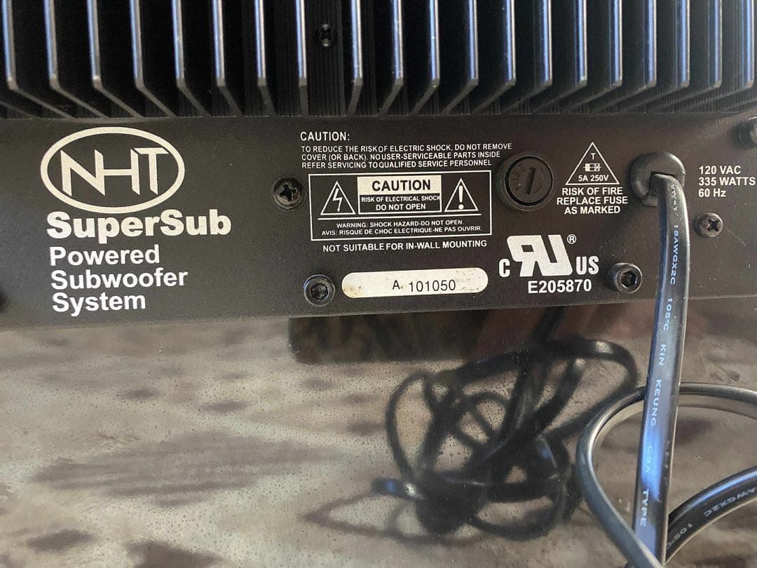 ウーファー 黒色 ゲイン調整機能付き